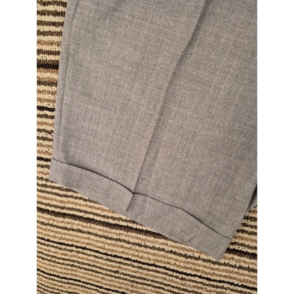 Suitsupply Bennington Grey Pleated Cuffed Dress Shorts Extended Tab Waist Sz 32